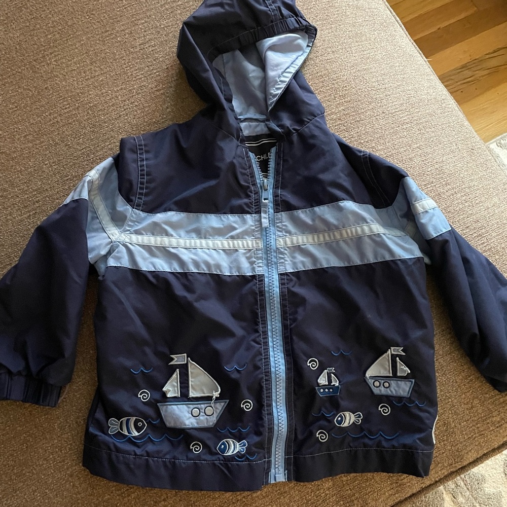 Navy Blue Kids Jacket with Nautical Design